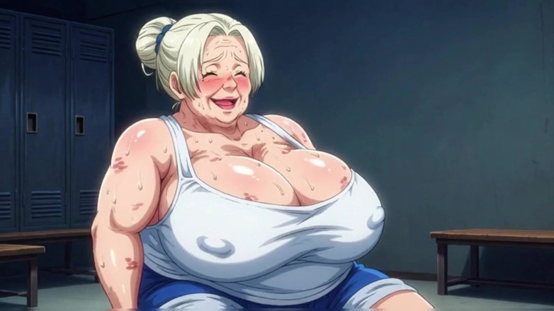 AI Porn: Ai reife bBW neckt ihre riesigen möpse