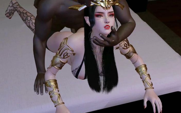 X Hentai: Королева Медуза трахає сусіда з великим чорним членом, частина 03 - 3d анімація 263