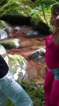 Big tits chick anally banged outdoor in the nature