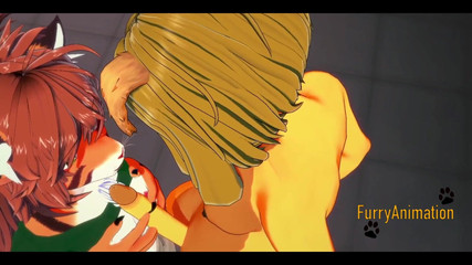 Yaoitube: Furry Futanari Hentai 3D - Futanari và Tiger Girl thổi kèn và đụ...