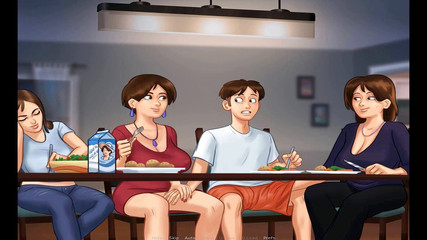 Hentai World: Letní sága - masturbace se navzájem pod stolem