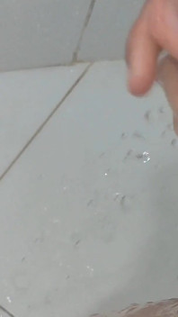 Cleaning up Rough Grandpa's Monster Cumshot.
