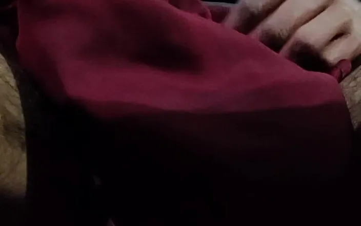 Satin And Silky: Satin Silk Handjob Porn - Dick Head Rub with Maroon Satin...