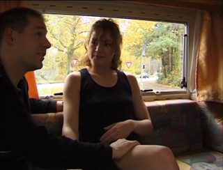 VintageXMovies: Brunette woman in the moving van