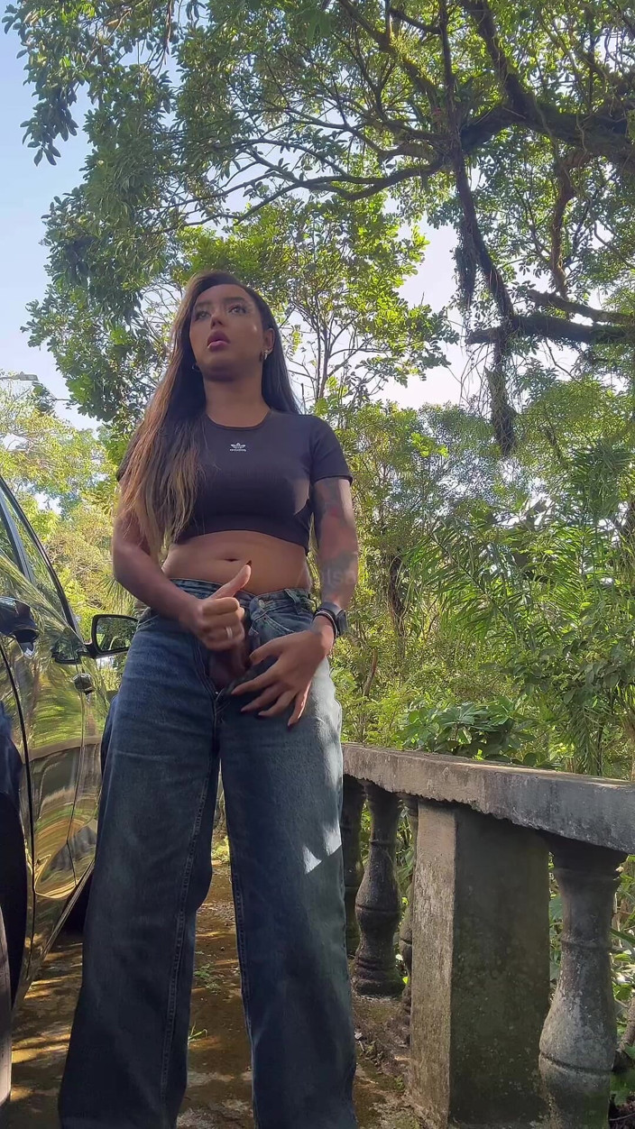 Isa Oliveira: Milking My Big Dick in the Park
