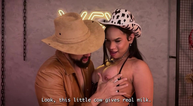 Talassa: Bella trans scopa con il cowboy