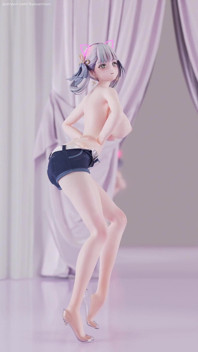[mmd] Naruto Tide Imashio aoa - Herz Qi b Ultra Shorts Bauchtaschen-Striptease