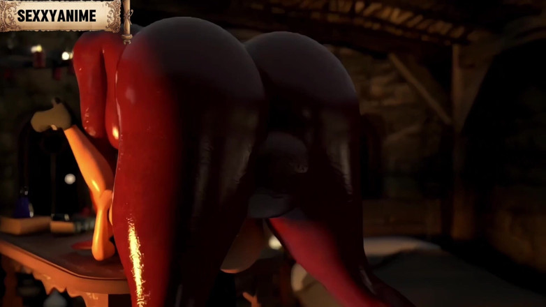 SexxyAnimeTS: Shemale llena su coño de semen