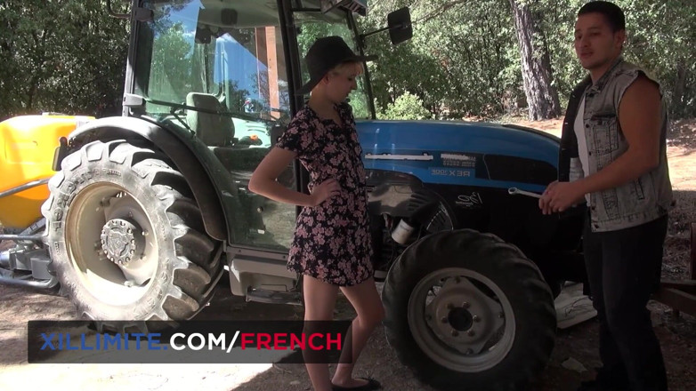 French girls at work: Bir çiftçiyle kırsal seks