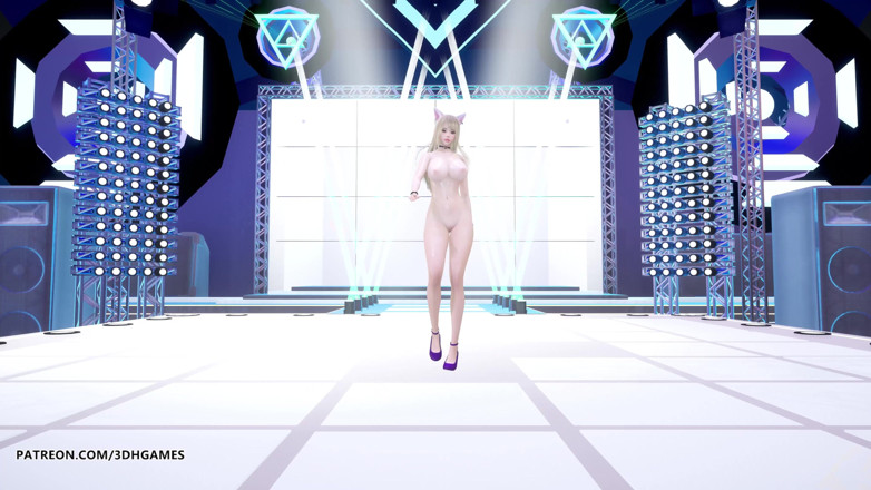 3D-Hentai Games: [MMD] kep1er - 向上！Ahri Seraphine kaisa 热辣的裸体舞蹈英雄联盟KDA AllOut