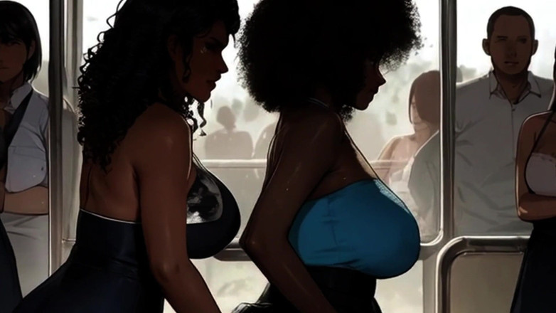 Spicy Toons: Big Titty lesbisk hentai MILFs dricker varandra mjölkiga tuttar på...