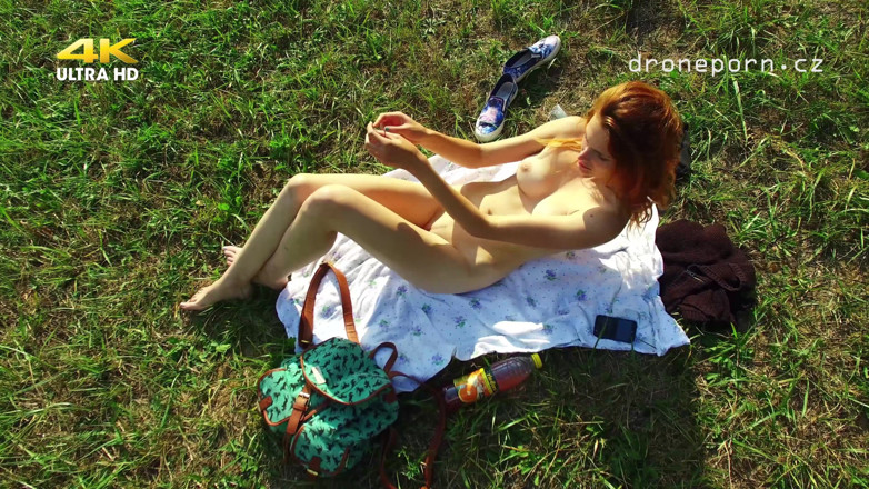 Peaches and Bananas: Nudist Klara Filmed by Drone