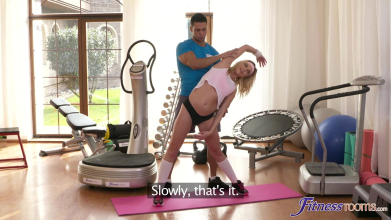 Fitness Rooms: Fitness Rooms - Personal Trainer and Flexible Babe Need to Be...