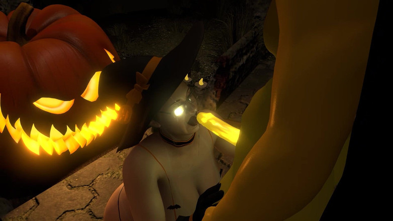 Wraith ward: Esmeralda je sexy zralá čarodějnice dýňový král na Halloween