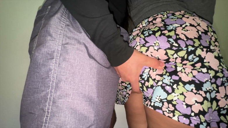 CoupleOfHotSins: Risky! Big-assed Woman Touching a Stranger's Cock.