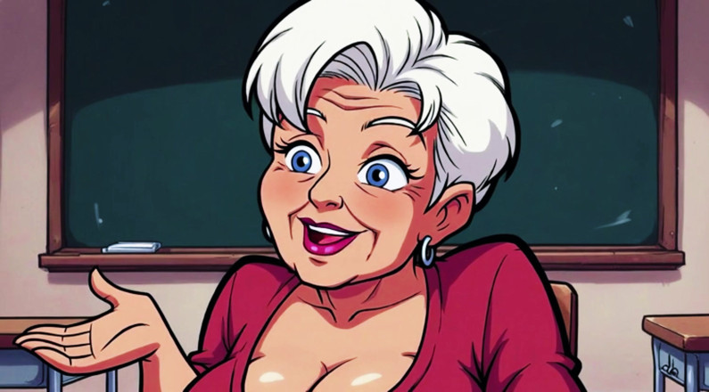 AI Porn: Naughty Cleavage Teachers Tease