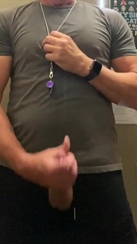 Jockdad87 Unloads His Cum in the Equipment Closet Agaion