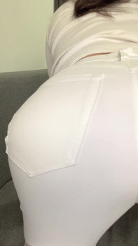 White Jean Couch Fart Destroys