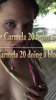 The Young Babe Carmela 20 Having a Blowjob at the River