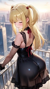 Amane Misa menggoda Light di atap markas dalam adaptasi AI dari Death Note