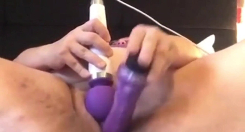 Real homemade BBW BBC porn: Товстушка, соло, електрична паличка, добірка