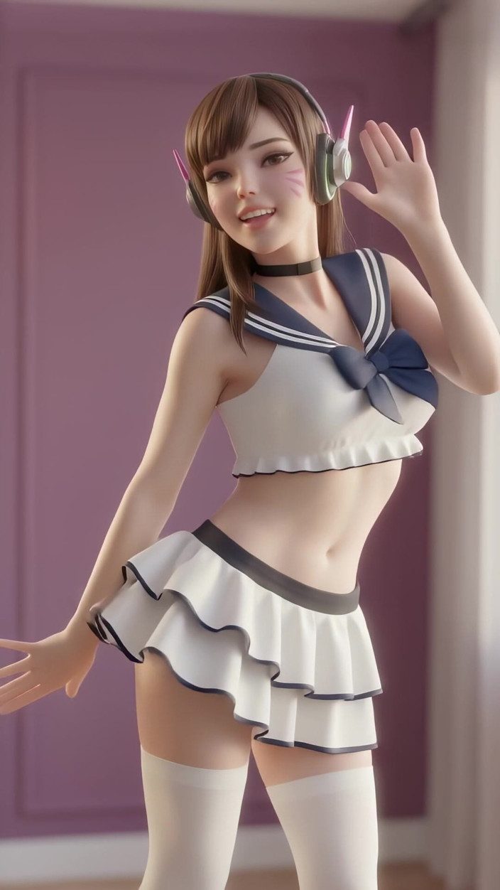 3D-Hentai Games: D.va's Bubbly Dance (girls' Generation - Gee)