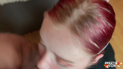 Sweetie Fox: Man facefuck, rough pussy fuck of obedient redhead and cum...