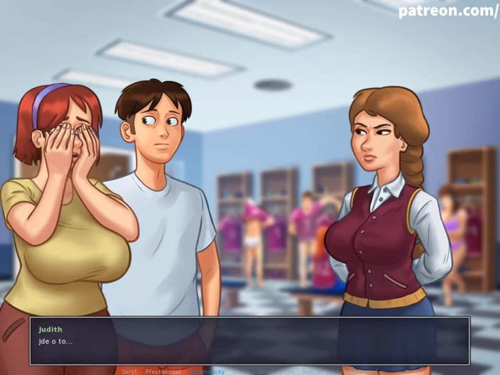 Cartoon Universal: Summertime saga teil 110 - nackte studenten am college (tschechischer sub)