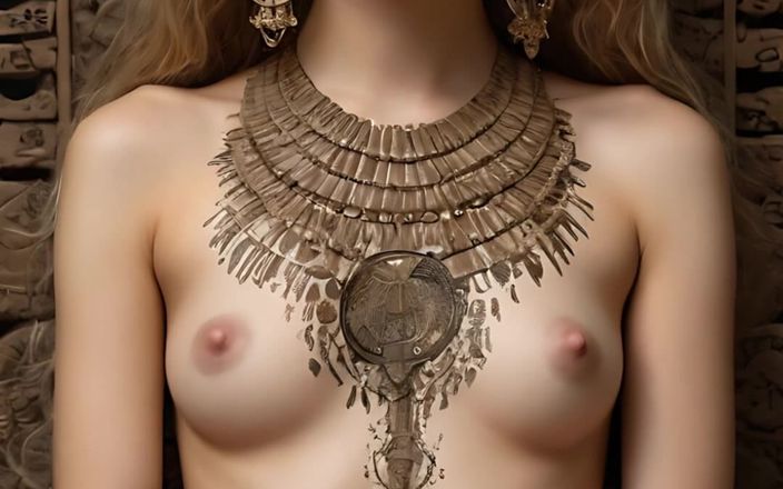 AI Girls: Nudo artistico di una bella giovane donna su un troni...