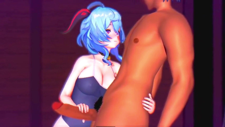 NSFWOtaku: Genshin impact - il pompino salivoso e l'orgasmo con squirting di...