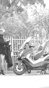 During the Ride, Her Skirt Lifts up and Reveals Her Small Penis