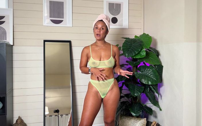 Miss Fluo: Transparent underkläder Försök med svart MILF