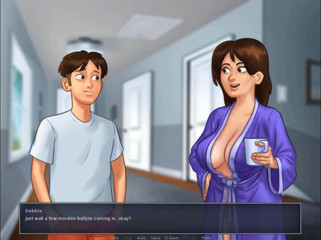 Cartoon Play: Summertime saga part 95 - morning shower with stepmom