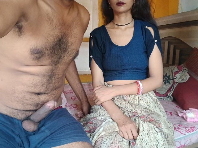 Stepfather Puts Cream to His Stepdaughter in Her Mouth (Seema Ji)