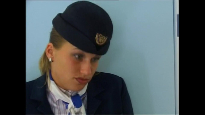 The Hunter Collection: Stewardess Pisses in Public Toilet Then Fucks a Big Cock...