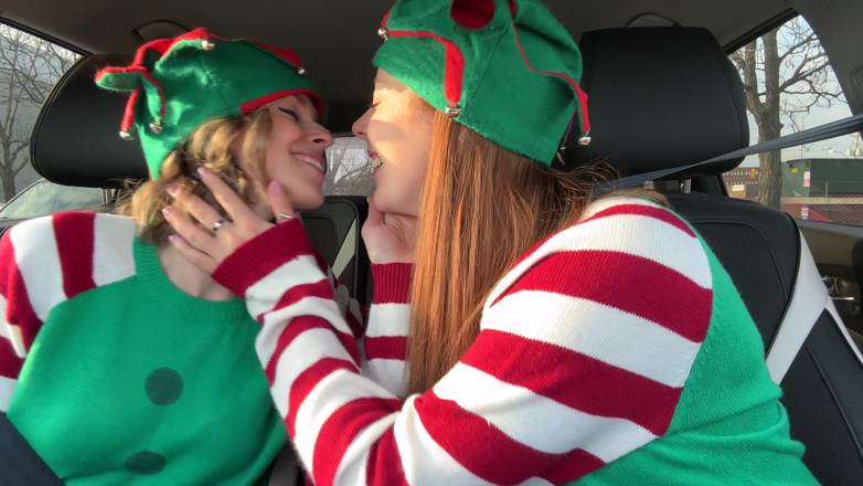 Serenity Cox: Napalone elfy orgazm w drive thru z bujnymi zdalnie sterowanymi...