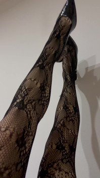 Playing with My Legs in Stocking and Heels