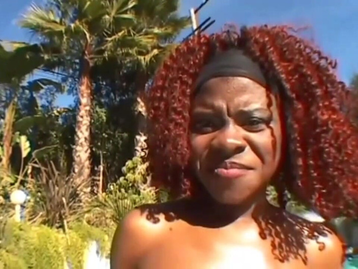 Africans Orgasm: Ebony slut hardly fucked by two white cocks