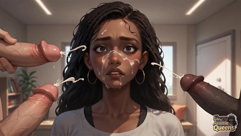 Ebony Anime Queens: Der tropische blowjob der ebenholz-königin: der beste ebenholz XXX Porno!