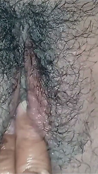 Watch as I Finger and Fondle My Stepmother-in-law's Fat, Hairy Pussy