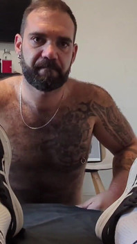 Bearded Master's Extreme Domination on Hairy Gorilla. Spit, Bondage, Rimming, Anal Training, Hummiliation.
