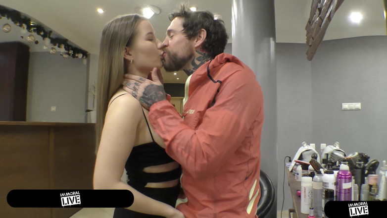 Immoral Live: Sticky Creampie for Perfect Body Beauty Salon Stylist Amalia Davis -...