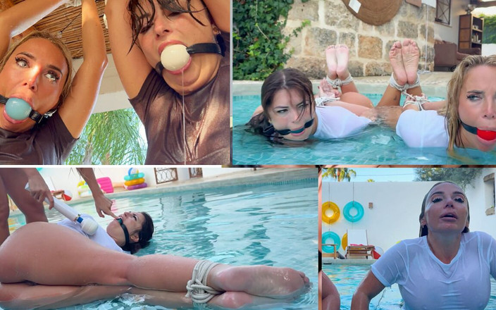 Latina Fetish: Emma Reed and Ava Kayley Bound and Soaked. Lesbian Wet...