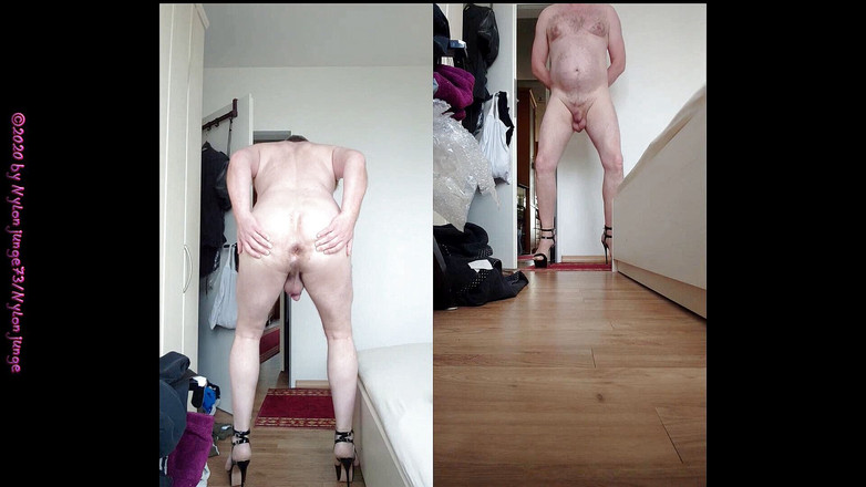 Carmen_Nylonjunge: Nacktes nylonjunge und high heels