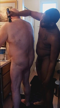 Shaved and Sucked!! Hairy Bear Gets Shaved by BBC and Then It Gets Better!