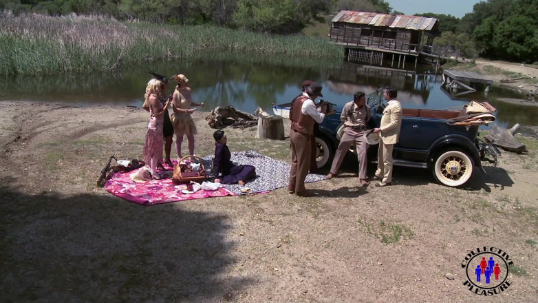 Colective Pleasure: Gangsta picnic by the river turns into orgy.