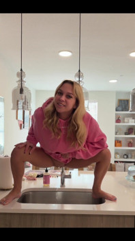 Peeing in my best friend's kitchen sink!! 