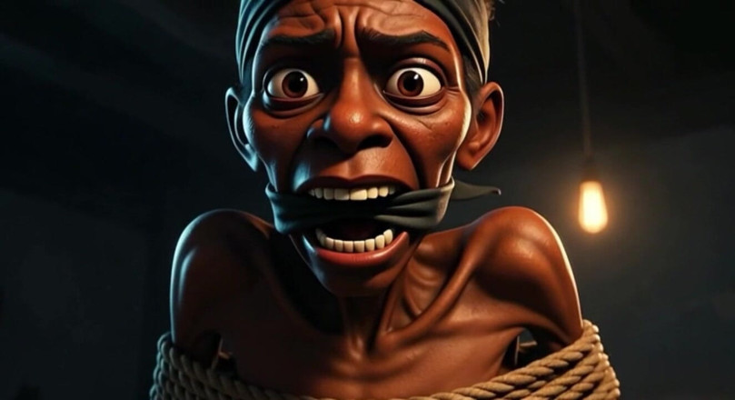 YOUR BEST FANTASY: Une Africaine fragile attachée - une bite désespérée et avide de...