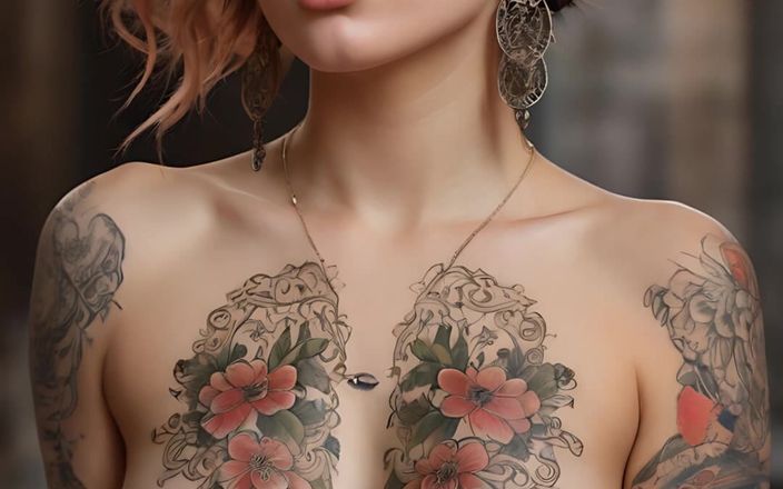 AI Girls: Le nu artistique d’une belle jeune femme avec des tatouages...