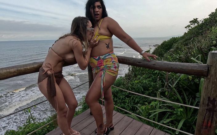 Nicoly Mattos: Nature Sluts: Priscila &amp; Nicoly Eating Each Other &amp; Fucking Me on...